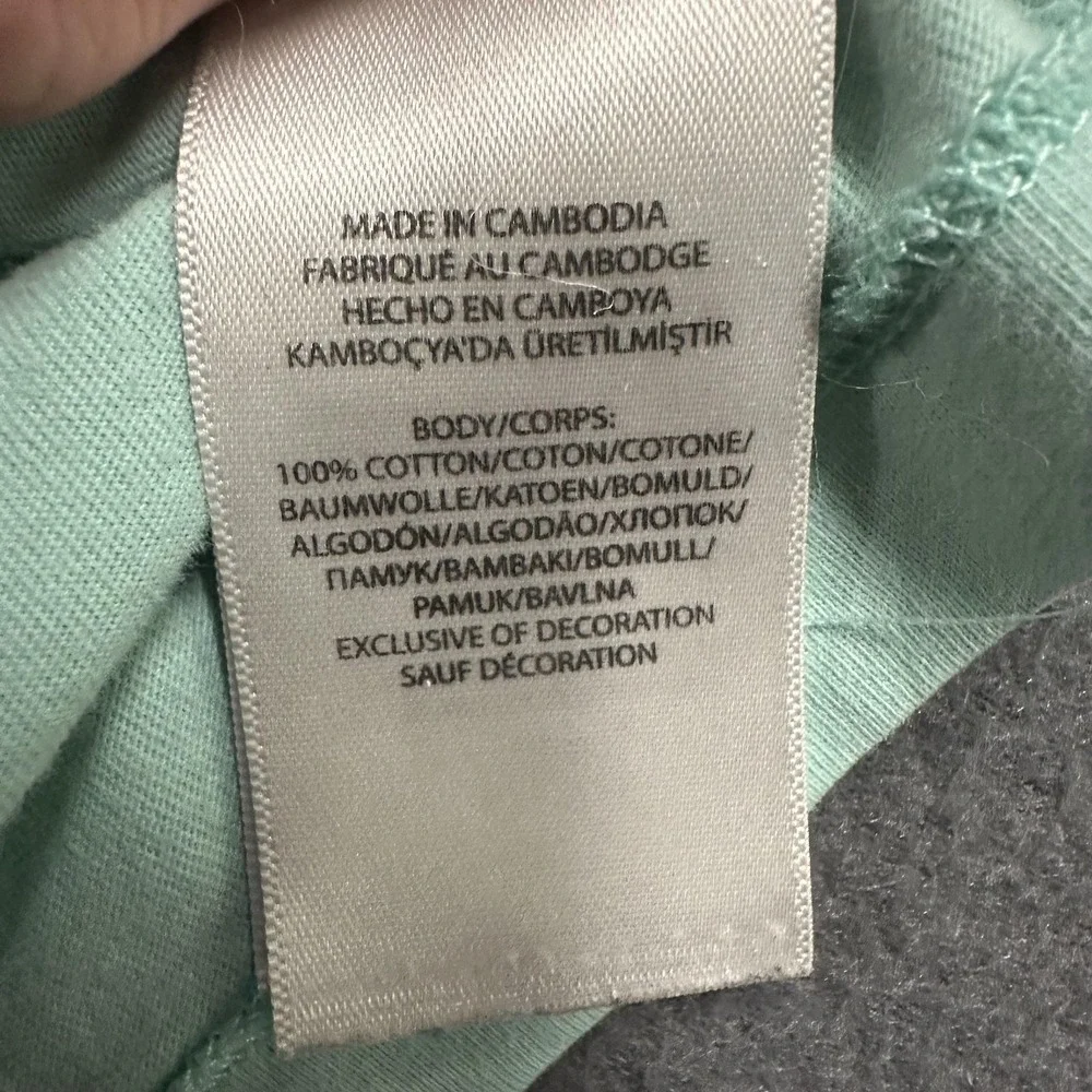 Polo Ralph Lauren Shirt Mens Large Green Tagless Crewneck Pony Logo Cotton Tee